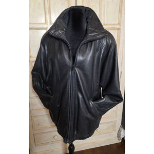 Men's Andrew Marc Black Leather Jacket